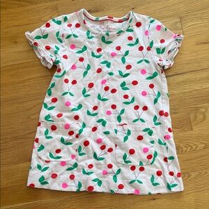 Mini Boden Pink and Red Cherry Print Blouse